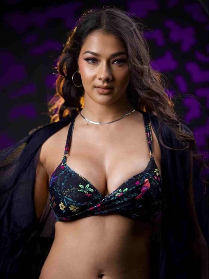 Namrita Malla Item Queen, Bhojpuri Actress, Namrita Malla hot look, Black bralette, Sizzling Dance Moves, Lal Ghaghra star, Item Number Queen, Glamorous Diva, Social Media