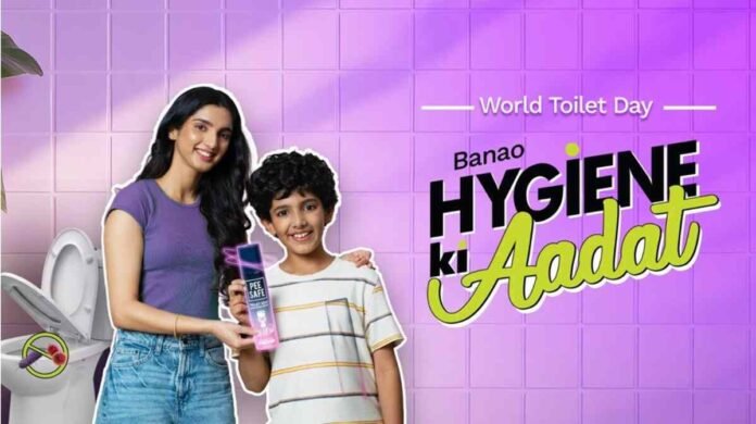 Pee Safe, World Toilet Day, Spray Sit Flush Spray, Toilet Seat Sanitizer, Hygiene Campaign, Public Restroom Safety, UV Demo, Toilet Hygiene Awareness