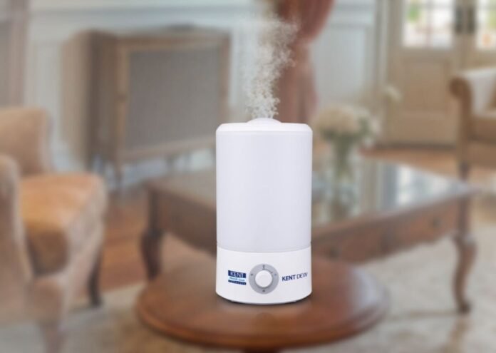KENT Dew humidifier, ultrasonic humidifier India, best humidifier for home, UV LED humidifier, dry air solution, year-round humidifier, 4L tank humidifier
