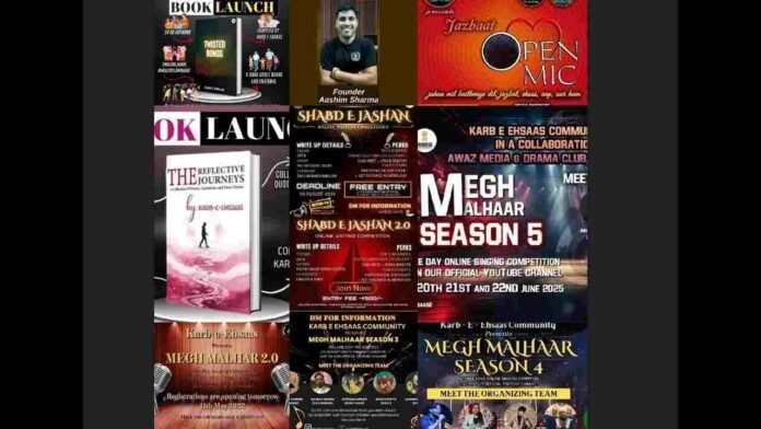 Karb-e-Ehsaas anniversary, Aashim Sharma vision, art community India